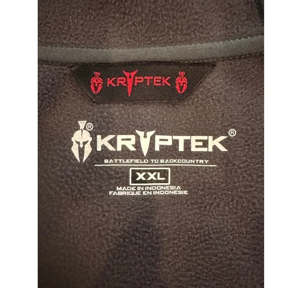 Kryptek Softshell Jacket Mens XXL Gray Boise Cascade Hooded Fleece Lined FullZip
